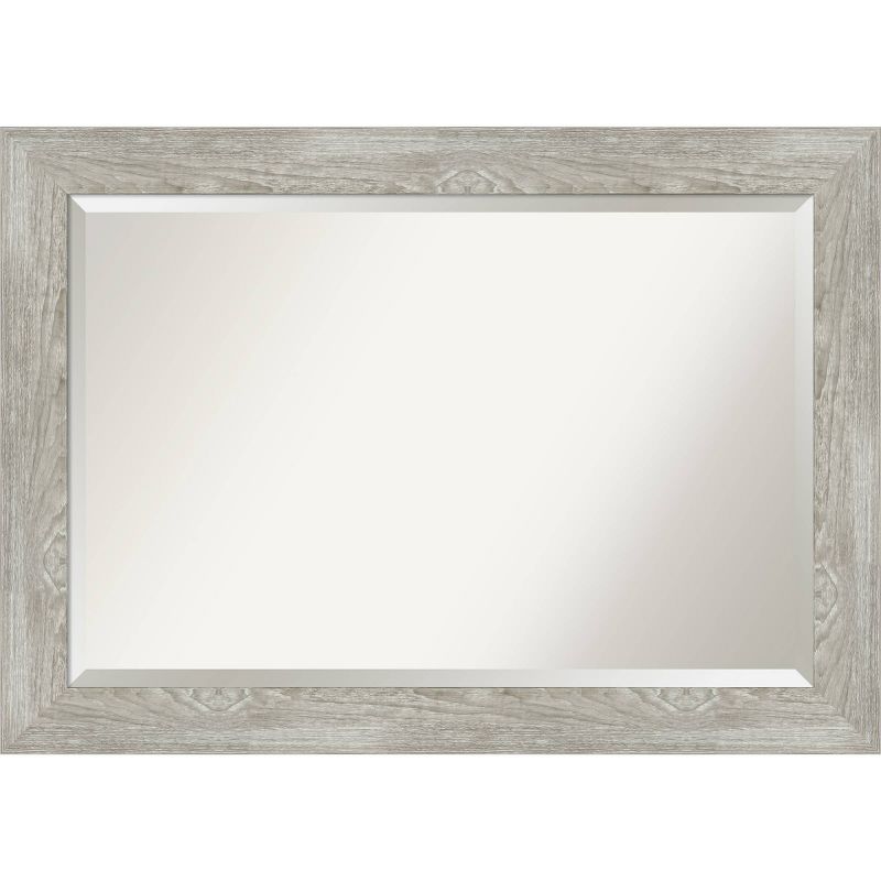 Dove Graywash Framed Bathroom Vanity Wall Mirror - Amanti Art, 1 of 8