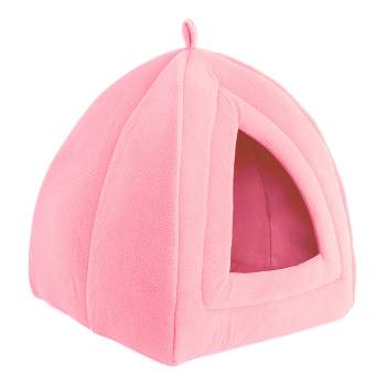 Pet Adobe Indoor Covered Cat Pet Bed With Removable Cushion Pad - 13.5" x 13.5" x 15.75", Pink
