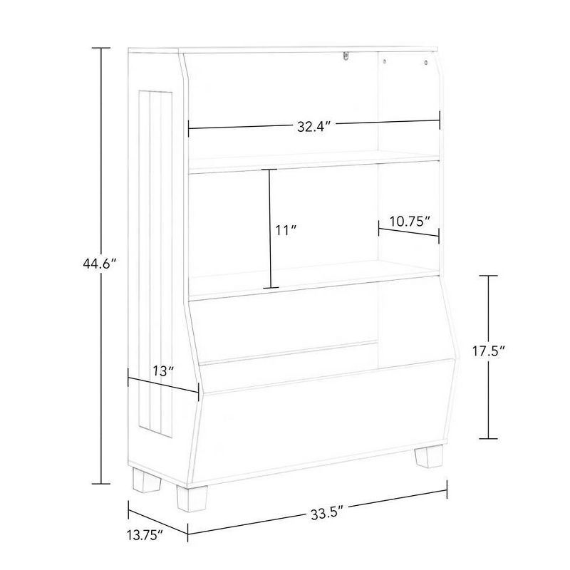 34" Kids' Bookcase with Toy Organizer and 4 Bins - RiverRidge Home, 6 of 11