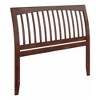 AFI Furnishings Orleans Queen Sleigh Solid Wood Slat Headboard in Walnut - 3 of 4