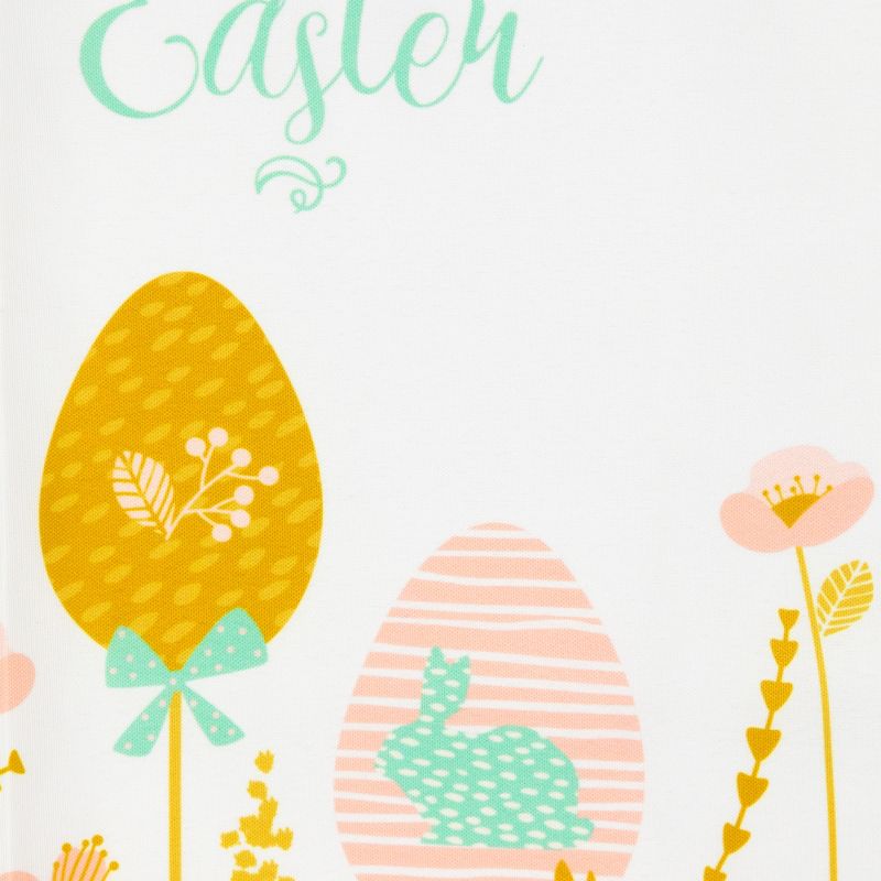 Northlight Set of 4 Pastel Eggs "Happy Easter" Floral Placemats 18", 5 of 7