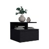 NicBex 1 Drawer Floating Nightstand,Wall Mounted Bedside Table with 2 Shelves,Modern Side Table for Bedroom - 4 of 4