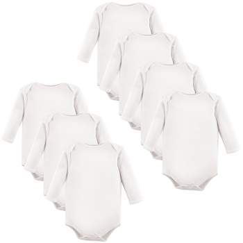 Luvable Friends Cotton Long-Sleeve Bodysuits 7pk, White