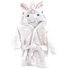 Hudson Baby Infant Girl Plush Animal Bathrobe, White Unicorn, 0-9 Months - 2 of 2