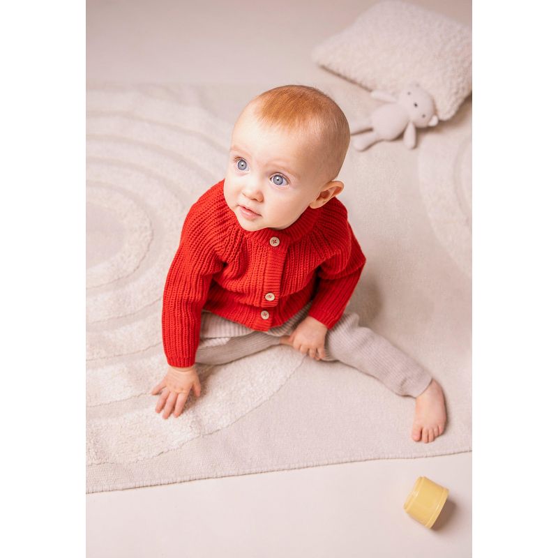 Stellou & Friends 100% Cotton Chunky Ribbed Knitted Cardigan for Boys & Girls Ages 0-6 Years, 2 of 4