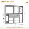 Besiost 80-In Closet System Set with Wood Drawers, Freestanding Closet Organizer with Clothes Rack - 4 of 4