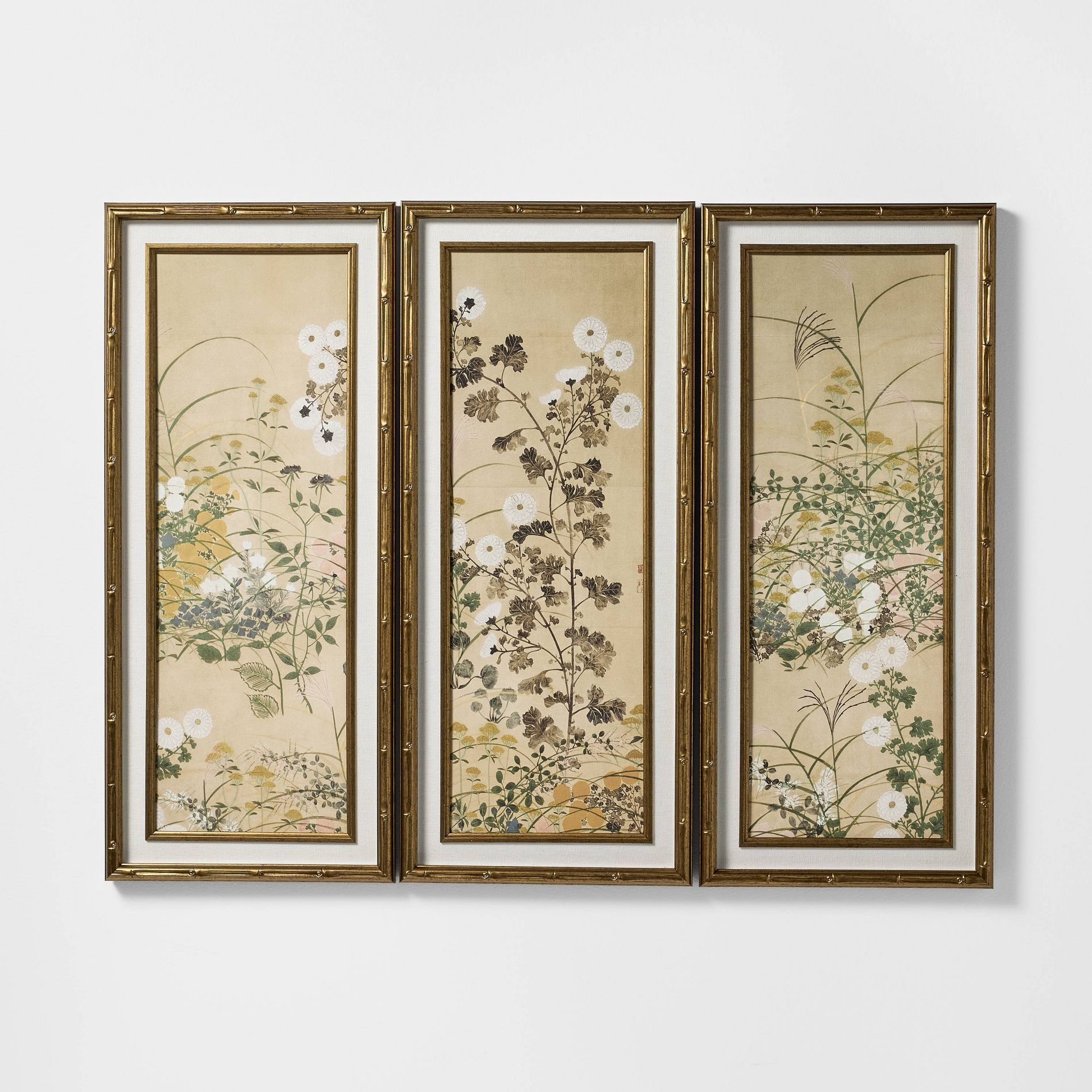 (Set of 3) 12"x28" Floral Wall Art - Threshold™ designed with Studio McGee