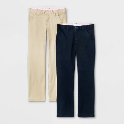 girls stretch khaki pants