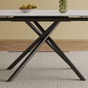 PAGED Extendable Dining Table for 6/8 Person, Modern Kitchen Table with Sintered Stone Tabletop for Living Room, Dining Room, 59" to 83" - 2 of 4