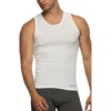 Buffalo Men’s Ribbed A-Shirts 5-Pack – Classic Fit Cotton Tank Tops, White Undershirts - 2 of 4