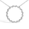 Haus of Brilliance Silver 1/7 Cttw Lab Grown Diamond Beaded Love Circle Pendant Necklace - 2 of 4