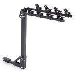 Rockland Hitch Mounted Foldable Steel Bike Rack with Narrow Arms and Adjustable Straps for Cars, Trucks, SUVs, and RVs, Holds 4 Bikes
