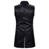 Cloudstyle Mens Paisley Dress Vest Gothic Steampunk Waistcoat Floral Sleeveless Tailcoat - 3 of 4