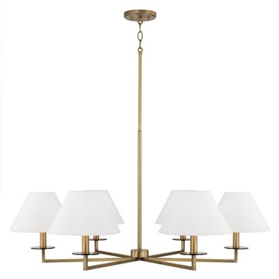 Capital Lighting Gilda 6 - Light Chandelier in  Aged Brass
