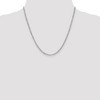 Black Bow Jewelry 2.5mm 14k White Gold Hollow Figaro Chain Necklace - 2 of 4