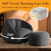 GYIIYUO 47" Giant Bean Bag Chair for Adults - Comfy Plush Shell Soft Accent Chair, Oversized Cozy Lounge Floor Sofa Reading Chair - 2 of 4