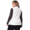 Agnes Orinda Women's Plus Size Casual Cargo Pockets Drawstring Waist Utility Sleeveless Scrub Vests - 4 of 4
