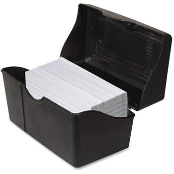 GlobeWeis Fiberboard Index Card Storage Boxes, 4 x 6 Card Size, Solid  Black