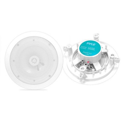 Waterproof Ceiling/Wall Speakers for Outdoor Use with 6.5" Drivers, Easy Installation, Compatible with All Devices