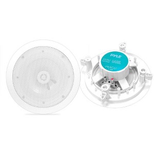 Waterproof Ceiling/Wall Speakers for Outdoor Use with 6.5" Drivers, Easy Installation, Compatible with All Devices - 1 of 4