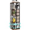 Coucheta 54" Tall 360° Rotating Bookshelf , Spinning Metal Bookcase Tower with 5 Tiers, Industrial Freestanding Shelf Organizer - 2 of 4
