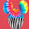 Women's - Disney - Tie Dye Zebra Print Mickey Short Sleeve Graphic T-Shirt - 2 of 4