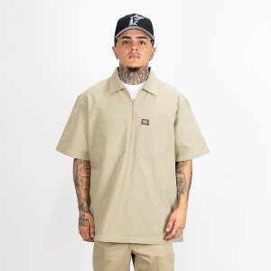 FB County SOLID Short Sleeve Zip Shirt - 1 of 4