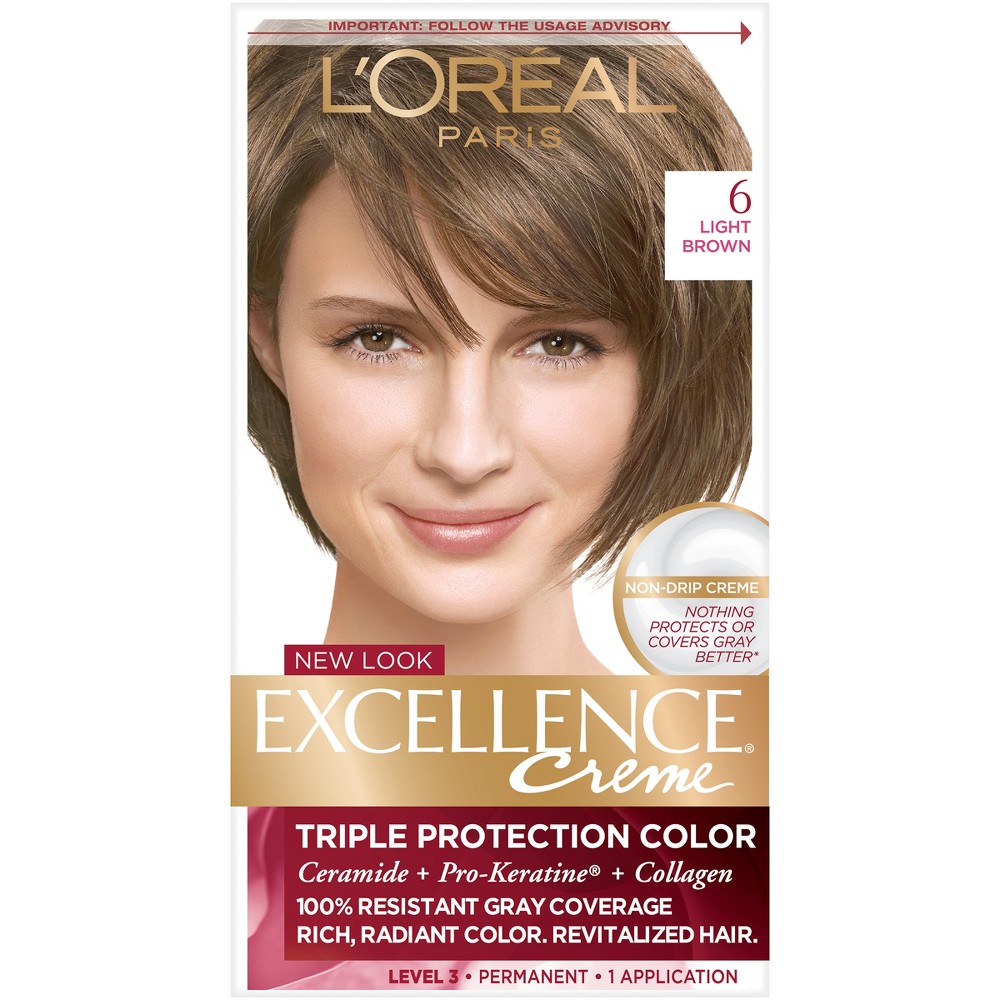 L'Oreal Paris Excellence Creme Permanent Hair Color, 6 Light Brown and 8RB Reddish Blonde 
