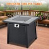 28 Inch Propane Fire Pit Table, 50000BTU Rectangle Fire Table with Cover, Sturdy Steel and Iron Fence Surface, CSA Safety Certified, Companion - 4 of 4