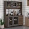 Hitow Classic Buffet Sideboard with 4 Drawers, Hooks and Open Shelf Worktop Pantry Cabinet - image 4 of 4