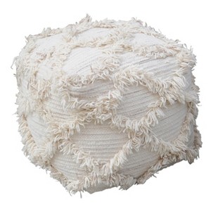 Jucar Pouf Ivory - Christopher Knight Home