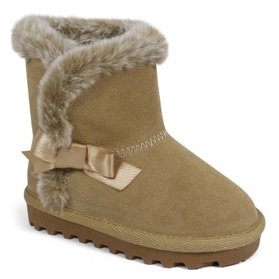 BEARPAW Toddler Julia Suede Boots with Faux-Fur