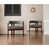 Grungis Set of 2 Chenille Upholstered Accent Chair,24.41"W Dining Chairs with 3 Wood Legs and Soft Seating for Bedroom,Reading Room - 2 of 4