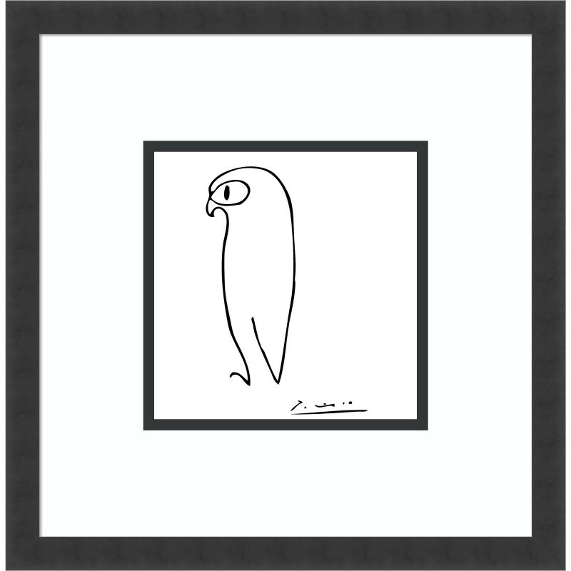 16&#34; x 16&#34; Owl by Pablo Picasso Framed Wall Art Print Black - Amanti Art, 1 of 10