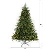 7ft. Fir Look Artificial Christmas Tree with 500 Clear LED Lights & 2552 Tips – Majestic Seasonal Holiday X-Mas Display - 2 of 4