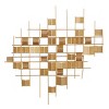 Contemporary Abstract Wall Decor Gold - CosmoLiving by Cosmopolitan: Iron Metalwork, Vertical Orientation, Spot Clean - 2 of 4