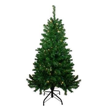 Northlight 4' Pre-Lit Mixed Classic Pine Medium Artificial Christmas Tree - Warm Clear LED Lights