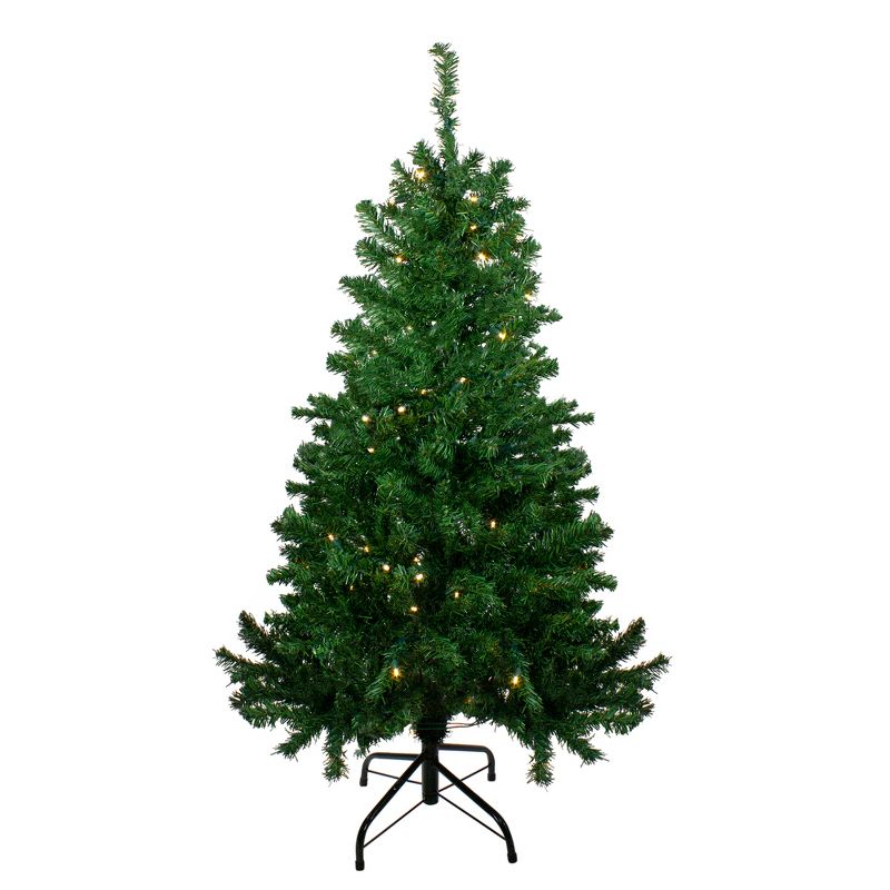 Northlight 4' Pre-Lit Mixed Classic Pine Medium Artificial Christmas Tree - Warm Clear LED Lights, 1 of 7