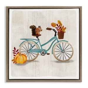 Stupell Industries Squirrel on Autumnal Bicycle, 25" x 25" - 1 of 4