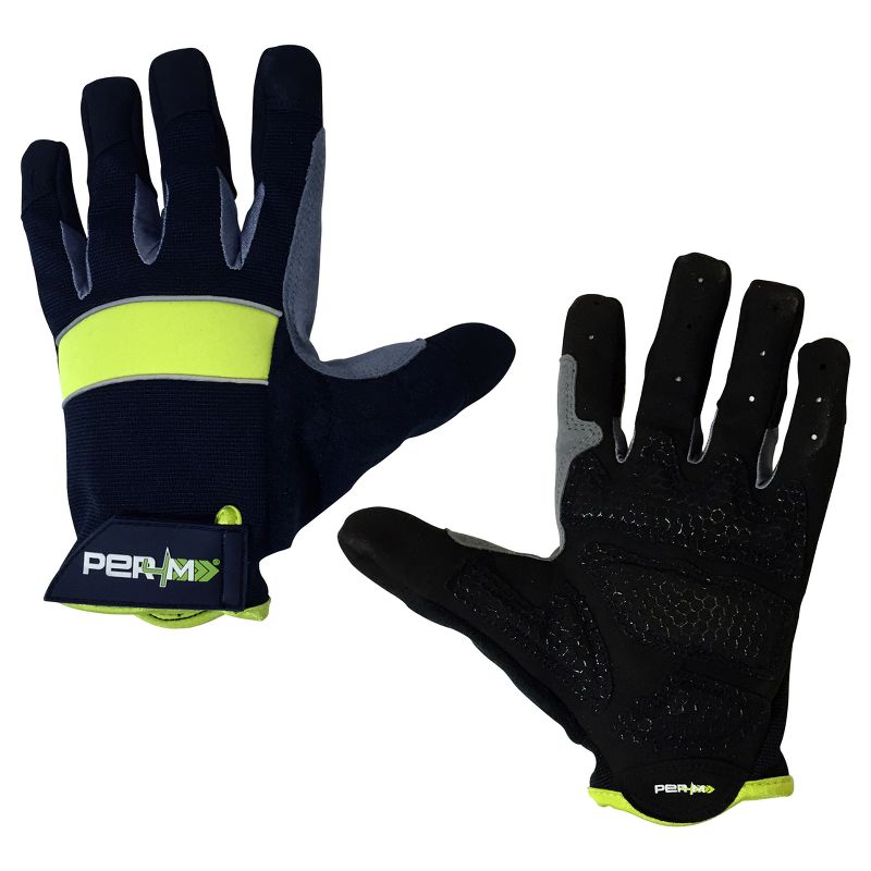 Lifeline Cross Training Gloves - Black/Neon Green L, 1 of 3