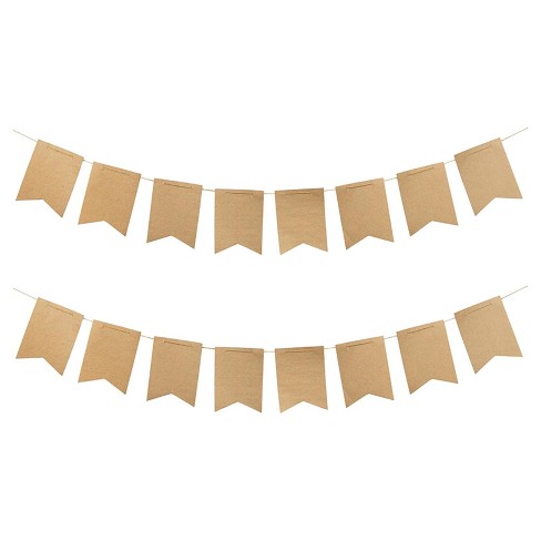 Kraft Pennant Banner Brown Target