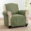 Collections Etc Ultra Reversible Furniture Cover Protector Chair Olive/Sage - 2 of 3