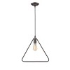 Chloe Lighting Ironclad Industrial-Style 1 Light Rubbed Bronze Ceiling Mini Pendant 15" Wide - 2 of 4