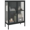 vidaXL Sideboard Black 29.5 in.x13.8 in.x41.3 in. Glass and Steel - 4 of 4