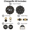 Big Dot of Happiness Adult 90th Birthday - Gold - Birthday Party Paper Charger and Table Decorations - Chargerific Kit - Place Setting for 8 - image 3 of 4