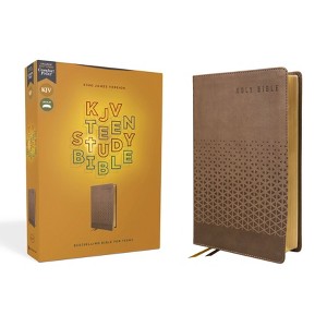 Kjv, Teen Study Bible, Leathersoft, Brown, Comfort Print - by  Zondervan (Leather Bound) - 1 of 1