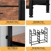 Garvee Black 9 Drawers Willow TV Stand with Charging Station,Wide TV Stand with Open Shelf - 4 of 4