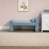 Boucle Bench,Upholstered Bench,Shoe Bench,Modern Ottoman Bench,Vanity Stools,End Of Bed Bench,Footrest For Bedroom,Living Room,Hallway-Cuddlewood - 3 of 4