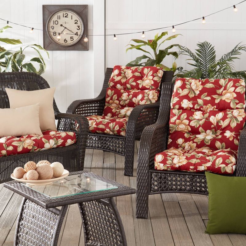 Kensington Garden 2pc 24"x22" Outdoor Seat and Back Chair Cushion Set, 5 of 9