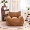 Kumasinova Corduroy Bean Bag Chair for Adults & Teens,4FT Foam-Filled Bean Bag Sofa with Armrests,Cozy Floor Lounger for Bedroom,Living Room - 2 of 4